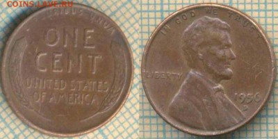 США 1 цент 1956 г. D, до 10.07.2018 г. 22.00 по Москве - США 1 цент 1956  1614