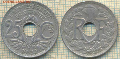 Франция 25 с 1930 г. , до 10.07.2018 г. 22.00 по Москве - Франция 25 сантимов 1930 1618