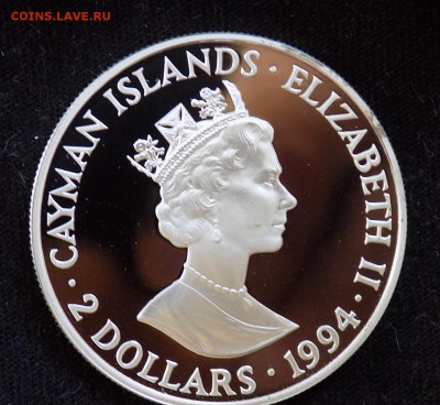 Кайманы 2 доллара 1994 Корабль Парусник - DSCN2074.JPG