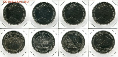 О.Мэн набор 1Кр 4 шт. 1989 мятеж на Баунти до 08.07.18 22-00 - IoM 1989 set mutiny Bounty
