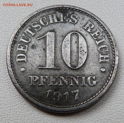 10 пфеннигов 1917г. (не частая) -до 10.07.18 в 22.00 МСК - P1080339.JPG