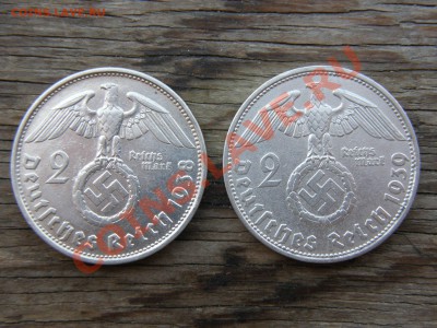 Серебро III Reich: двухмарочники 1937, 1938, 1939гг - P4300001.JPG