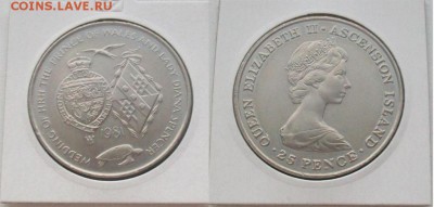 Крона Шайба Остров Вознесения 25 пенсов 1981 Свадьба - krona_shajba_ostrov_voznesenija_25_pensov_1981_korolevskaja_svadba_princa_charlza_i_ledi_diany