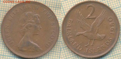 Фолклендские о-ва 2 пенса 1980 г. , до 12.07.2018 г. 22.00 п - Фолклендские острова 2 пенса 1980  1642