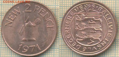 Гернси 2 пенса 1971 г. , до 12.07.2018 г. 22.00 по Москве - Гернси 2 пенса 1971  1643