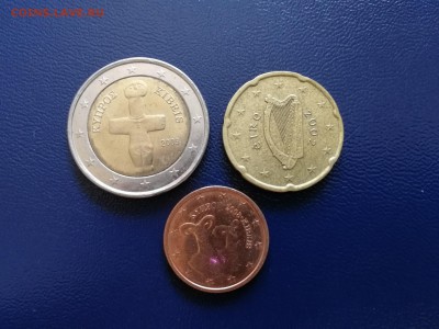Евромонеты - 3 шт. до 14.07.2018 г. - Евро 1