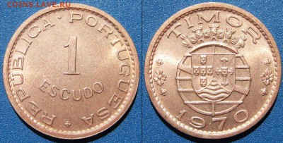 Только сутки! ТИМОР 1 эскудо 1970 год  09.07 В 22-00МСК - тимор 1 эскудо