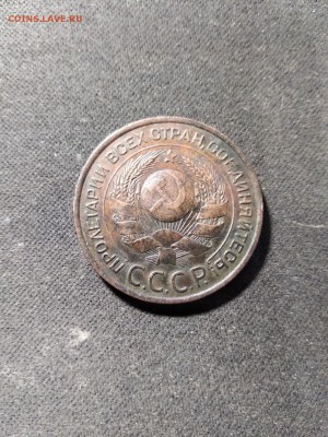 3 коп 1924 г. 4 колоска + раздвоение колосьев выше - image