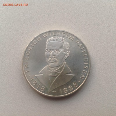 ФРГ 5 марок 1968 - Фридрих Райффайзен до 13.07 - TTLXEcsZ3QA