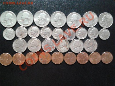 Монеты США, ходячка, 1,5,10,25центов, до 7.05.2011г,22-00мск - ходячка США