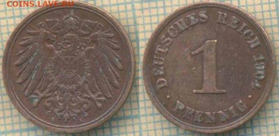 Германия 1 пфенинг 1904 г., до 18.07.2018 г. 22.00 по Москве - Германия 1 пфенинг 1904  2025