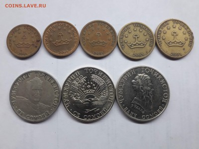 Набор монет Таджикистан 2001год 8 шт до 17.07.2018 22.00 МСК - 2001_2