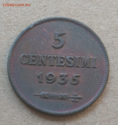 Сан Марино 5 чентезимо 1935 до 22-00 17.07 - 5 1
