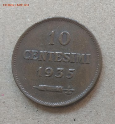 Сан Марино 10 чентезимо 1935 до 22-00 17.07 - 10 1