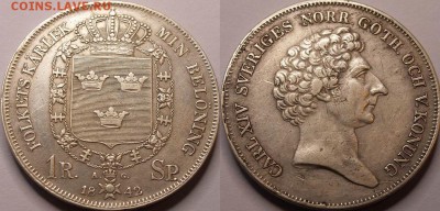 Швеция. - 1 riksdaler specie 1842