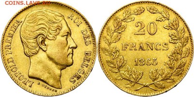 20 франков 1859 г. Франция. Золото. - 0585