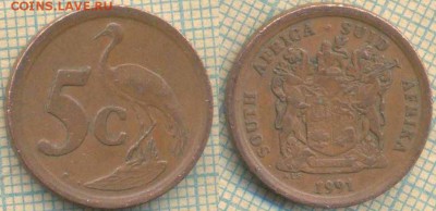 ЮАР 5 центов 1991 г. , до 22.07.2018 г. 22.00 по Москве - ЮАР 5 центов 1991  2082