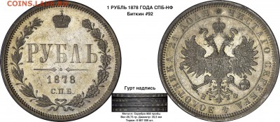 О фотографировании монет - 1 рубль 1878 СПБ НФ в каталог
