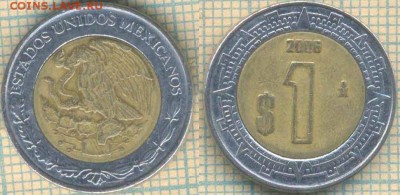 Мексика 1 песо 2006 г. , до 23.07.2018 г. 22.00 по Москве - Мексика 1 песо 2006  2096