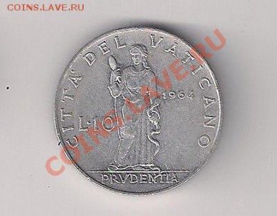 Ватикан 10 лир 1964 Павел VI Редкий номинал до 23.00 07.05 - в10