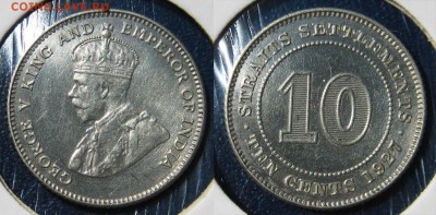 СТРЕЙТС СЕТЛЕМЕНД 10 центов 1927 год  До 19.07 в 22-00МСК - Стрейтс
