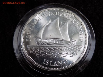 Исландия 500 крон 1986 PROOF КОРАБЛЬ - DSCN2146.JPG