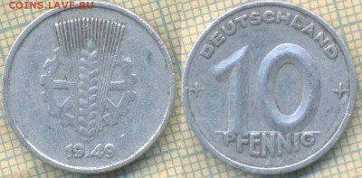 ГДР 10 пф. 1949 г. , до 24.07.2018 г. 22.00 по Москве - ГДР 10 пф 1949  2119