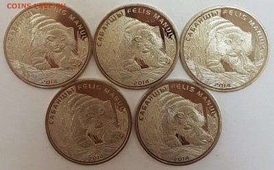 Казахстан 5 монет Манул с 200р до 23.07.2018 в 22.00 - манул