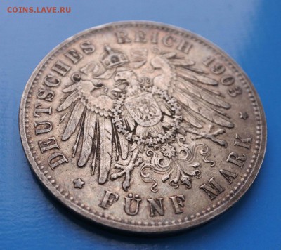 Саксония 5 марок 1903г Георг до 24.07. 22-00 мск - 2