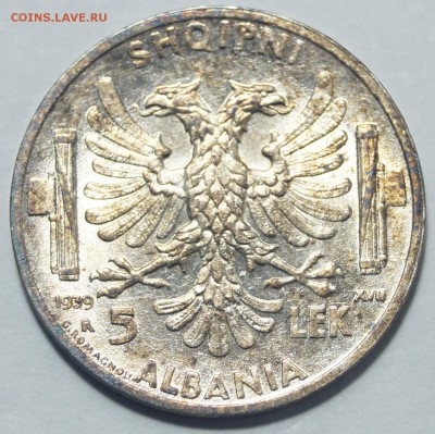 Албания 5 Лек 1939 Отличная! до 28.07.2018 в 22:00 - Албания_5Лек_2.JPG