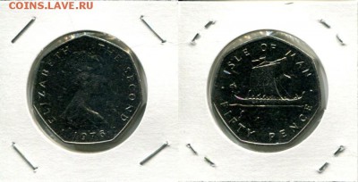 О.Мэн 50п 1976 ладья викингов до 26.07.18 22-00 мск - IoM 50p 1976