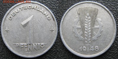 28.Ходячка ГДР 1 пфенниг 1948-1989г - 28.1. -ГДР 1 пфенниг 1948 А    7384