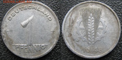 28.Ходячка ГДР 1 пфенниг 1948-1989г - 28.2. -ГДР 1 пфенниг 1948 А    7546