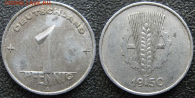 28.Ходячка ГДР 1 пфенниг 1948-1989г - 28.4. -ГДР 1 пфенниг 1950 А    7627