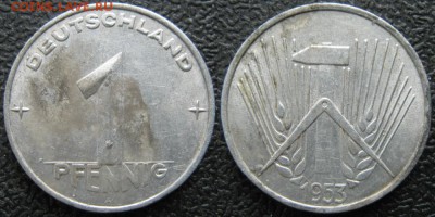 28.Ходячка ГДР 1 пфенниг 1948-1989г - 28.10. -ГДР 1 пфенниг 1953 А    7626