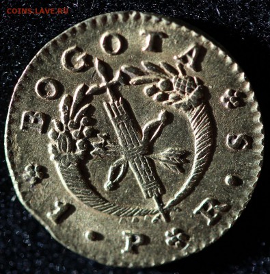 Золотой 1 песо Колумбия 1836 г. - 1 песо Р.JPG
