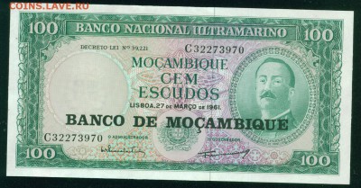 МОЗАМБИК 100 эскудо 1961г ПРЕСС. до 26.07.18г 22.30 МСК - 3