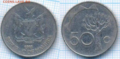 Намибия 50 центов 1993  г., до 30.07.2018 г. 22.00 по Москв - Намибия 50 центов 1993  2249