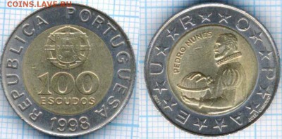 Португалия 100 эскудо 1998 г., до 31.07.2018 г. 22.00 по Мос - Португалия 100 эскудо 1998 2263