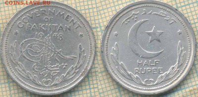 Пакистан полрупии 1948 г., до 31.07.2018 г. 22.00 по Москве - Пакистан полрупии 1948  2282