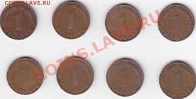 ФРГ 1 пфенниг 1948,1949 все мон. дворы до 10.05 18:00 мск - IMG