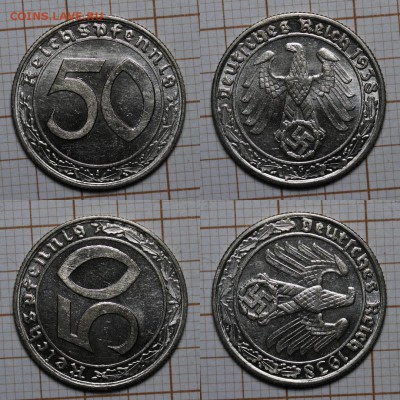 50 рейхспфеннигов 1938 G шт.блеск - 1532589105