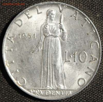 С РУБ.ВАТИКАН 10 лир 1951г. ПАПА ПИЙ-XII UNC до 1.08. в 22 - IMG_3394.JPG