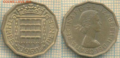 Великобритания 3 пенса 1960 г., до 01.08.2018 г. 22.00 по Мо - Велик 3 пенса 1960