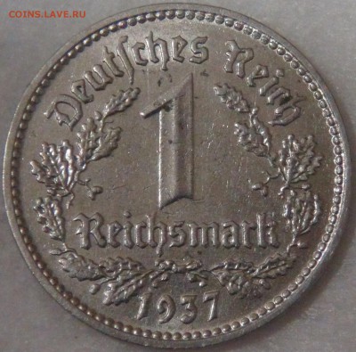 Германия-Третий рейх 1 рейхсмарка 1937 до 2.08.18 (чт. 22-30 - DSC08854.JPG