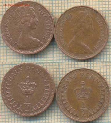 2 пенни 1974,1982 г. , до 06.08.2018 г. 22. - Великобритания полпенни 1974 82  2359