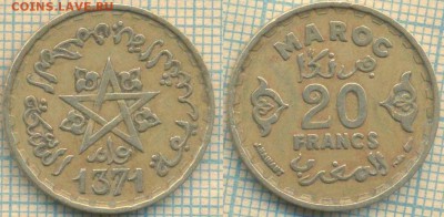 Марокко 20 франков 1952 г., до 06.08.2018 г. 22.00 по Москве - Марокко 20 франков 1952  3103
