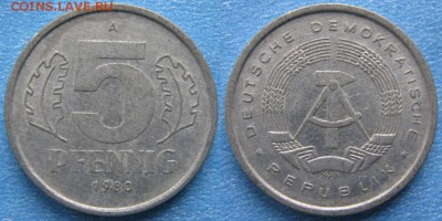 29.Ходячка ГДР 5 пфеннигов 1949-1988г. - 29.22. -ГДР 5 пфеннигов 1980 А    7308