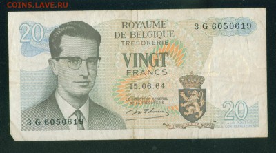 БЕЛЬГИЯ 20 франков 1964г. до 02.08.18г 22.30 МСК - Копия (3) Image3