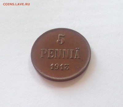 5 пенни 1913г. Русская Финляндия , до 07.08.18г. - 5p13-2